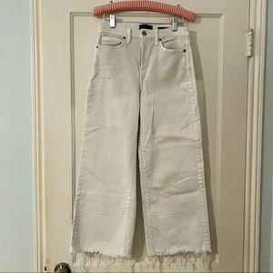 Banana Republic White High Rise Wide Leg Crop Size 27